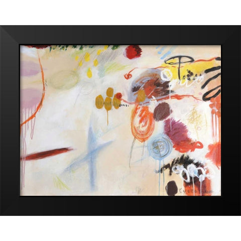 Catching Bubbles Black Modern Wood Framed Art Print by Fischer, Kyoko