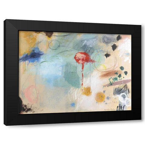 Red Light Black Modern Wood Framed Art Print by Fischer, Kyoko