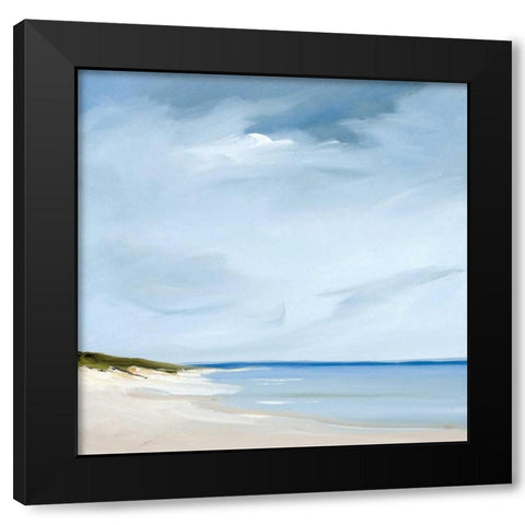 Blue Black Modern Wood Framed Art Print by Fleury, Rick