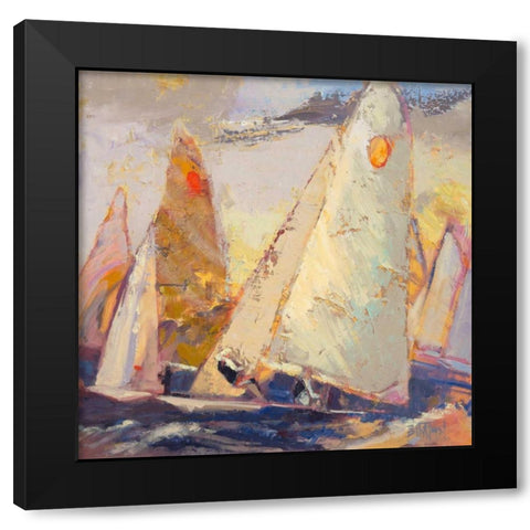 Caramel Wind Black Modern Wood Framed Art Print by Forst, Beth A.