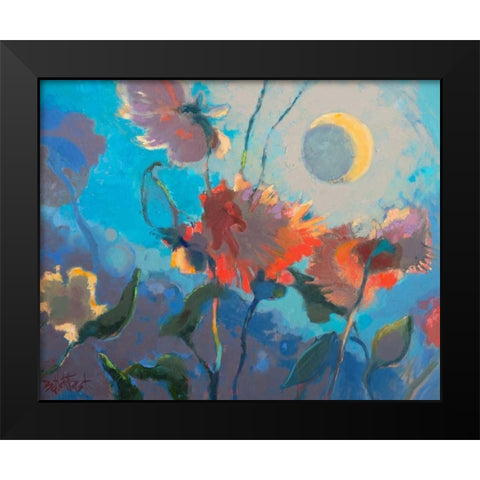 Dahlia Moonglow Black Modern Wood Framed Art Print by Forst, Beth A.