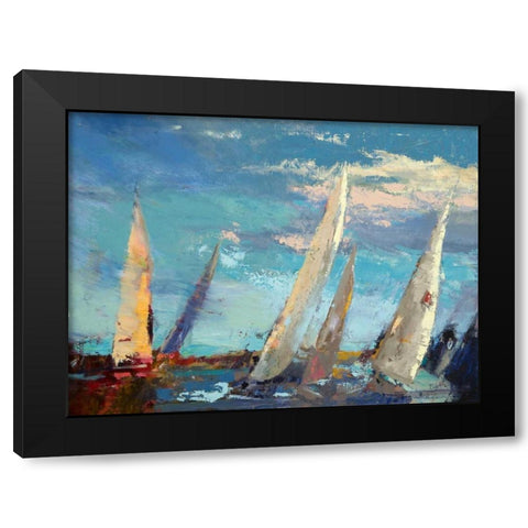 Magnificence Black Modern Wood Framed Art Print with Double Matting by Forst, Beth A.