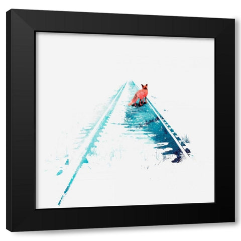 From Nowhere to Nowhere Black Modern Wood Framed Art Print by Farkas, Robert