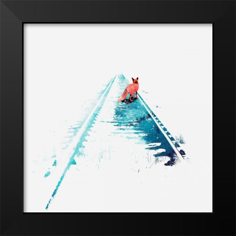 From Nowhere to Nowhere Black Modern Wood Framed Art Print by Farkas, Robert