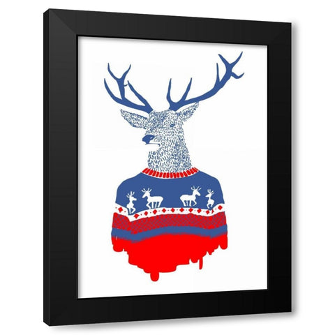 Ugly Winter Pullover Black Modern Wood Framed Art Print by Farkas, Robert