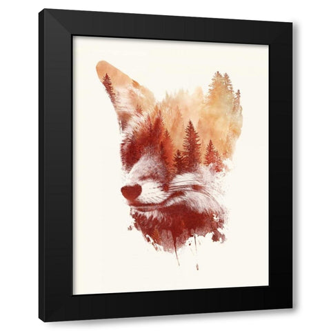 Blind Fox Black Modern Wood Framed Art Print by Farkas, Robert