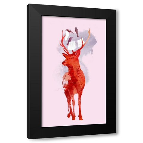 Useless Deer Black Modern Wood Framed Art Print by Farkas, Robert