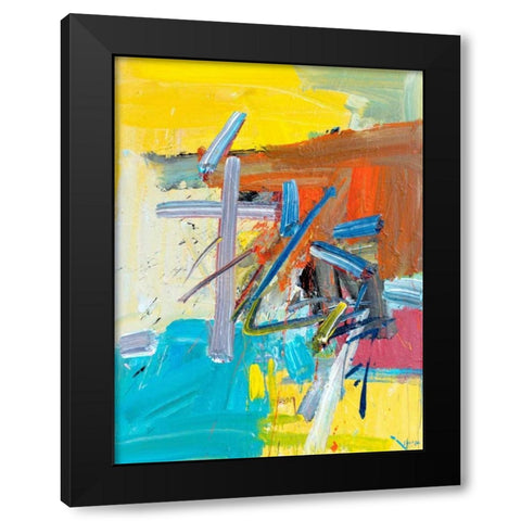 Autumn Sentimental Black Modern Wood Framed Art Print by Fai, Fong
