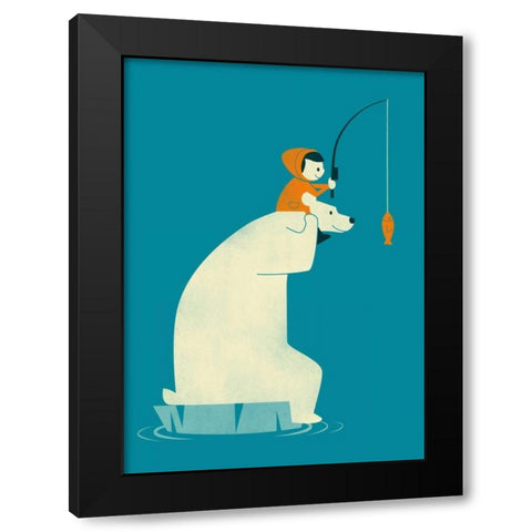 Dinner For Two Black Modern Wood Framed Art Print with Double Matting by Fleck, Jay
