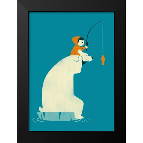 Dinner For Two Black Modern Wood Framed Art Print by Fleck, Jay