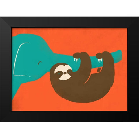Lets Hang Black Modern Wood Framed Art Print by Fleck, Jay