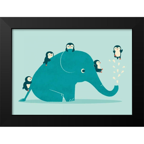 Waterslide Black Modern Wood Framed Art Print by Fleck, Jay