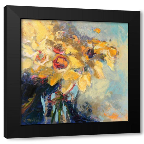 Daffy Do Black Modern Wood Framed Art Print with Double Matting by Forst, Beth A.