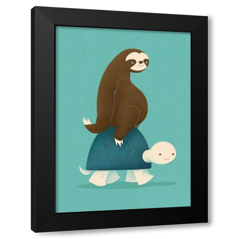 Slow Ride Black Modern Wood Framed Art Print with Double Matting by Fleck, Jay