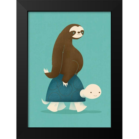 Slow Ride Black Modern Wood Framed Art Print by Fleck, Jay