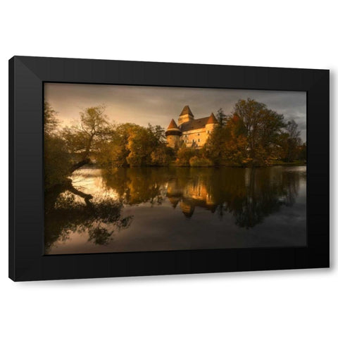 Echoes From the Past Black Modern Wood Framed Art Print with Double Matting by Fossati, Enrico