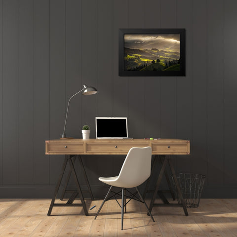 The Shire Black Modern Wood Framed Art Print by Fossati, Enrico