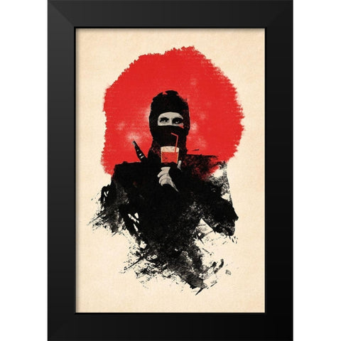 American Ninja Black Modern Wood Framed Art Print by Farkas, Robert