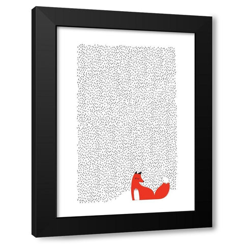 Black Grass Black Modern Wood Framed Art Print by Farkas, Robert