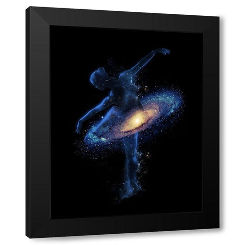 Cosmic Dance Black Modern Wood Framed Art Print by Farkas, Robert