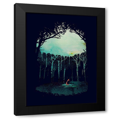 Deep In The Forest Black Modern Wood Framed Art Print by Farkas, Robert