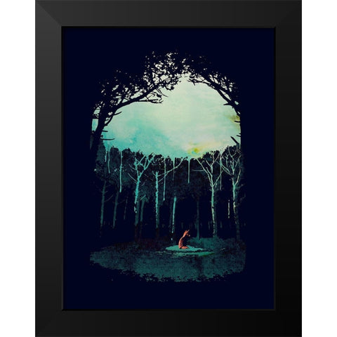 Deep In The Forest Black Modern Wood Framed Art Print by Farkas, Robert