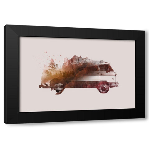 Drive Me Back Home No. 1 Black Modern Wood Framed Art Print with Double Matting by Farkas, Robert