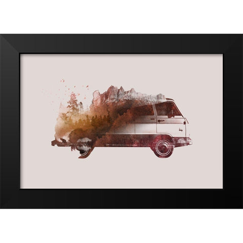 Drive Me Back Home No. 1 Black Modern Wood Framed Art Print by Farkas, Robert