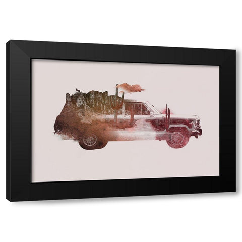 Drive Me Back Home No. 2 Black Modern Wood Framed Art Print by Farkas, Robert