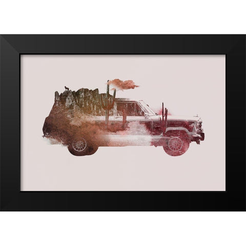 Drive Me Back Home No. 2 Black Modern Wood Framed Art Print by Farkas, Robert
