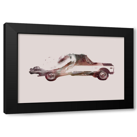 Drive Me Back Home No. 3 Black Modern Wood Framed Art Print with Double Matting by Farkas, Robert