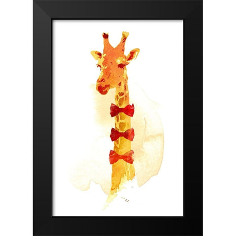 Elegant Giraffe Black Modern Wood Framed Art Print by Farkas, Robert