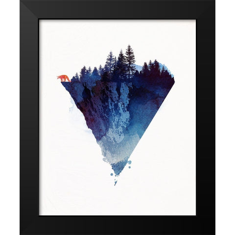 Near To The Edge Black Modern Wood Framed Art Print by Farkas, Robert