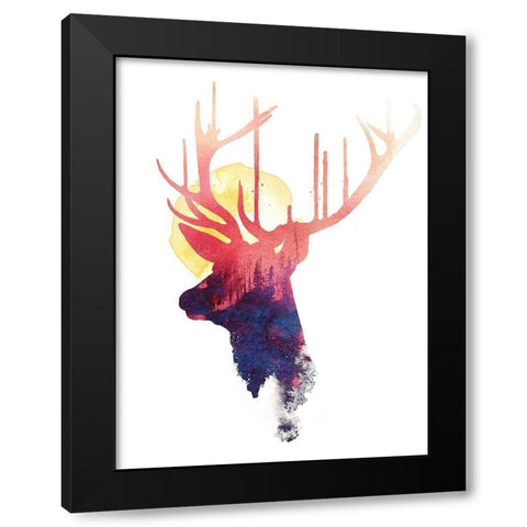 The Burning Sun Black Modern Wood Framed Art Print with Double Matting by Farkas, Robert