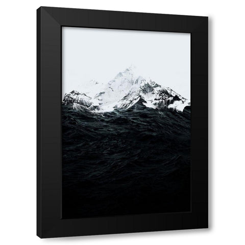 Those Waves Were Like Mountains Black Modern Wood Framed Art Print by Farkas, Robert