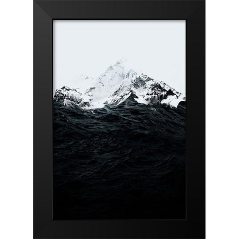 Those Waves Were Like Mountains Black Modern Wood Framed Art Print by Farkas, Robert