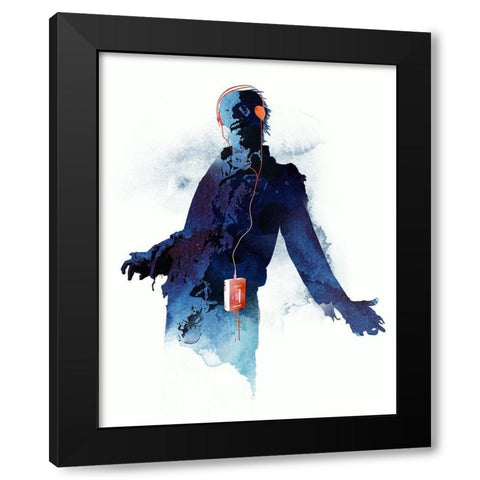 Walkman Dead Black Modern Wood Framed Art Print by Farkas, Robert