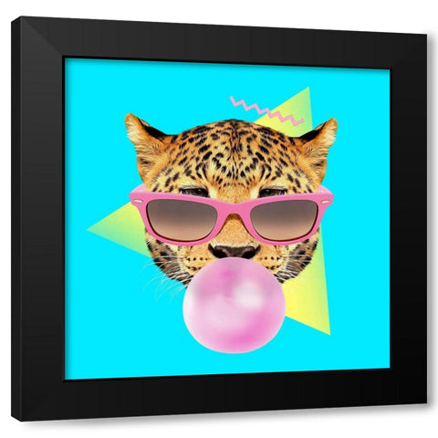Bubble Gum Black Modern Wood Framed Art Print by Farkas, Robert