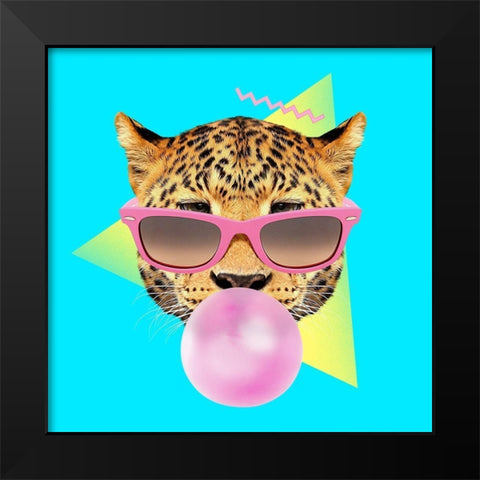 Bubble Gum Black Modern Wood Framed Art Print by Farkas, Robert