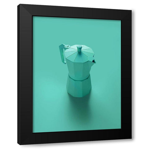 Green Dreams Black Modern Wood Framed Art Print by Farkas, Robert