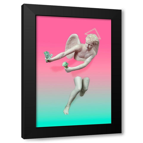 Money and Pistachio Black Modern Wood Framed Art Print with Double Matting by Farkas, Robert