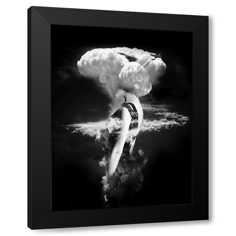 War Goddess Black Modern Wood Framed Art Print with Double Matting by Farkas, Robert