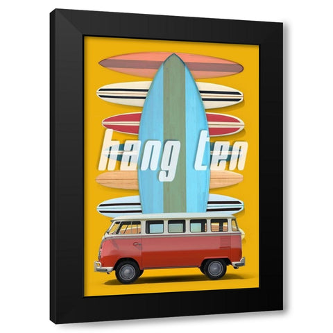 Hang Ten Black Modern Wood Framed Art Print with Double Matting by Fielding, Edward M.