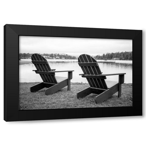 Relaxing at the Lake Black Modern Wood Framed Art Print by Fielding, Edward M.