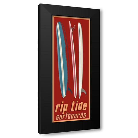 Rip Tide Black Modern Wood Framed Art Print by Fielding, Edward M.