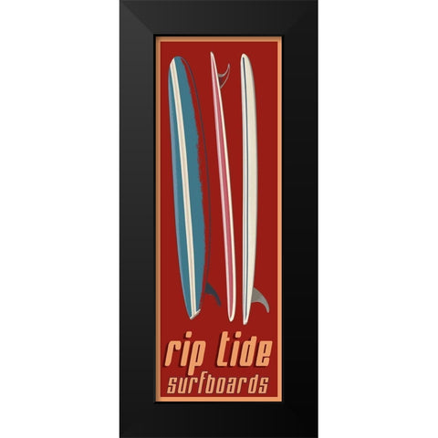 Rip Tide Black Modern Wood Framed Art Print by Fielding, Edward M.