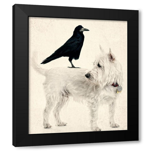 The Hitchhiker Black Modern Wood Framed Art Print with Double Matting by Fielding, Edward M.