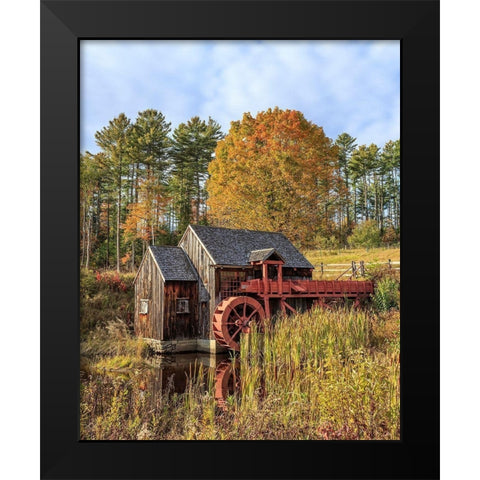 Grist Mill Black Modern Wood Framed Art Print by Fielding, Edward M.