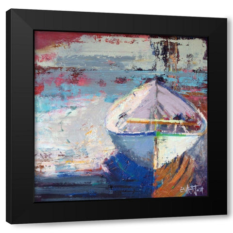 Tidal Uber Navigation Black Modern Wood Framed Art Print by Forst, Beth A.