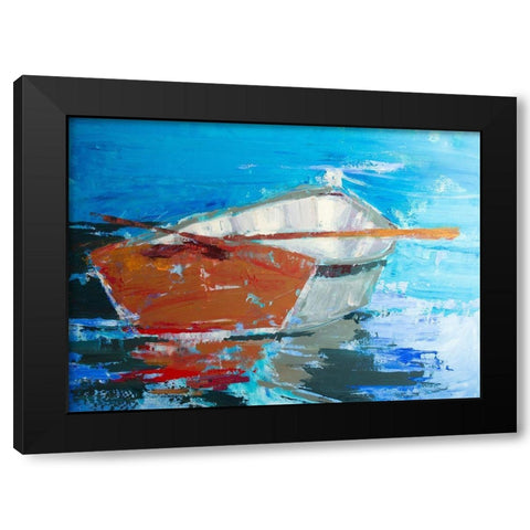 Row, Row Black Modern Wood Framed Art Print by Forst, Beth A.